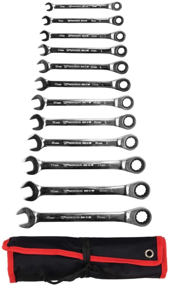 WELZH Ratchet Spanner Set; 8-19mm 8009-WW