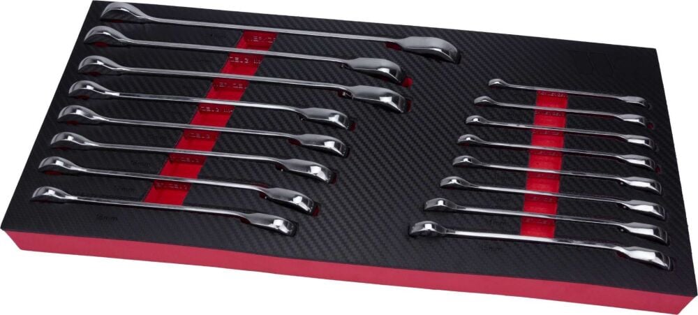 WELZH Ratchet Spanner Set; Reversible Switch, 16-Piece Set 8-24mm 808-WW