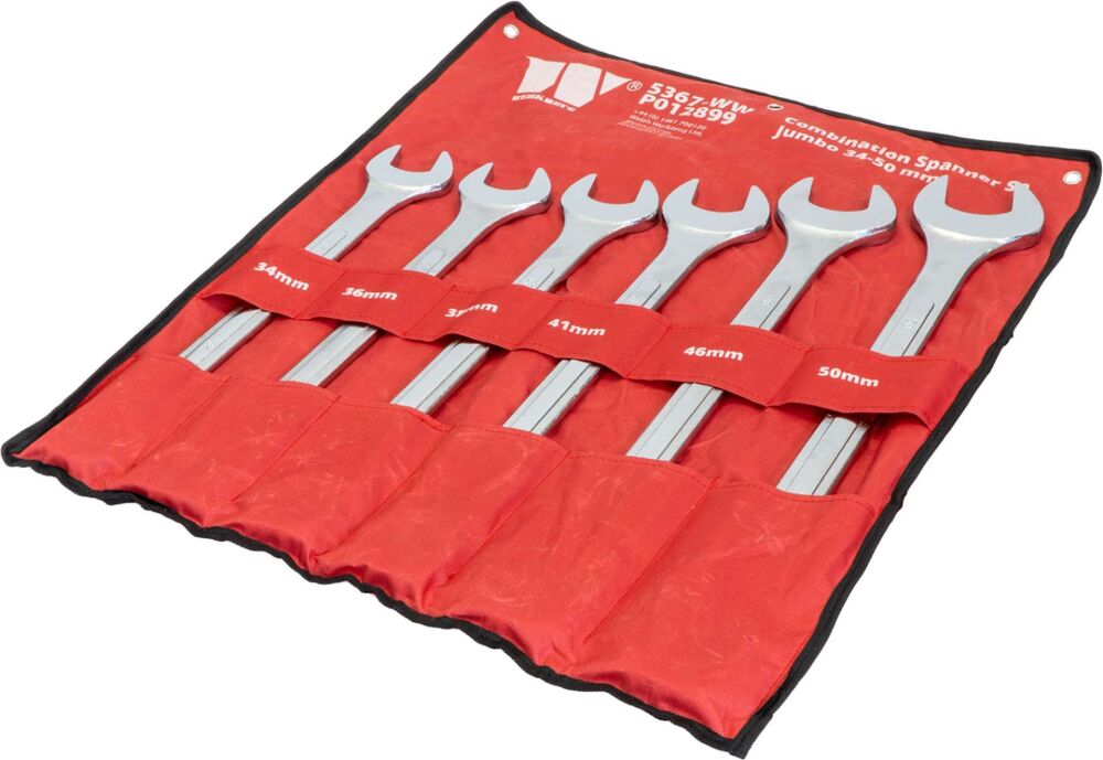 WELZH Combination Spanner Set; Jumbo, 34-50 mm 5367-WW