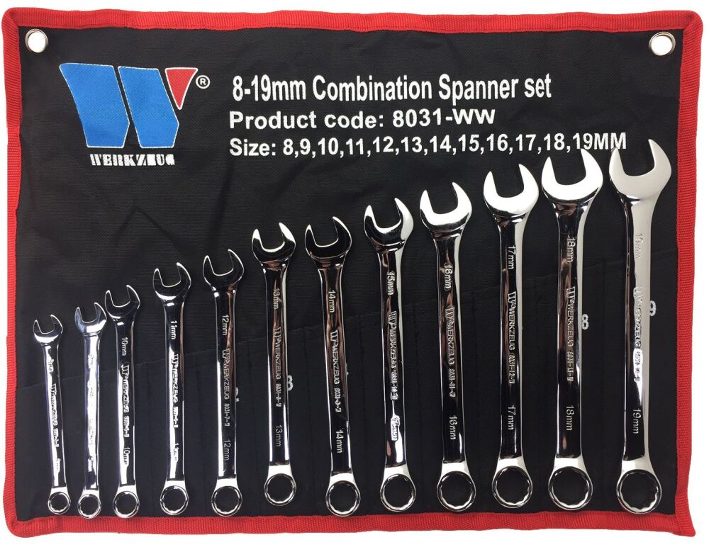 WELZL Combination Spanner Set; 8-19mm 8031-WW