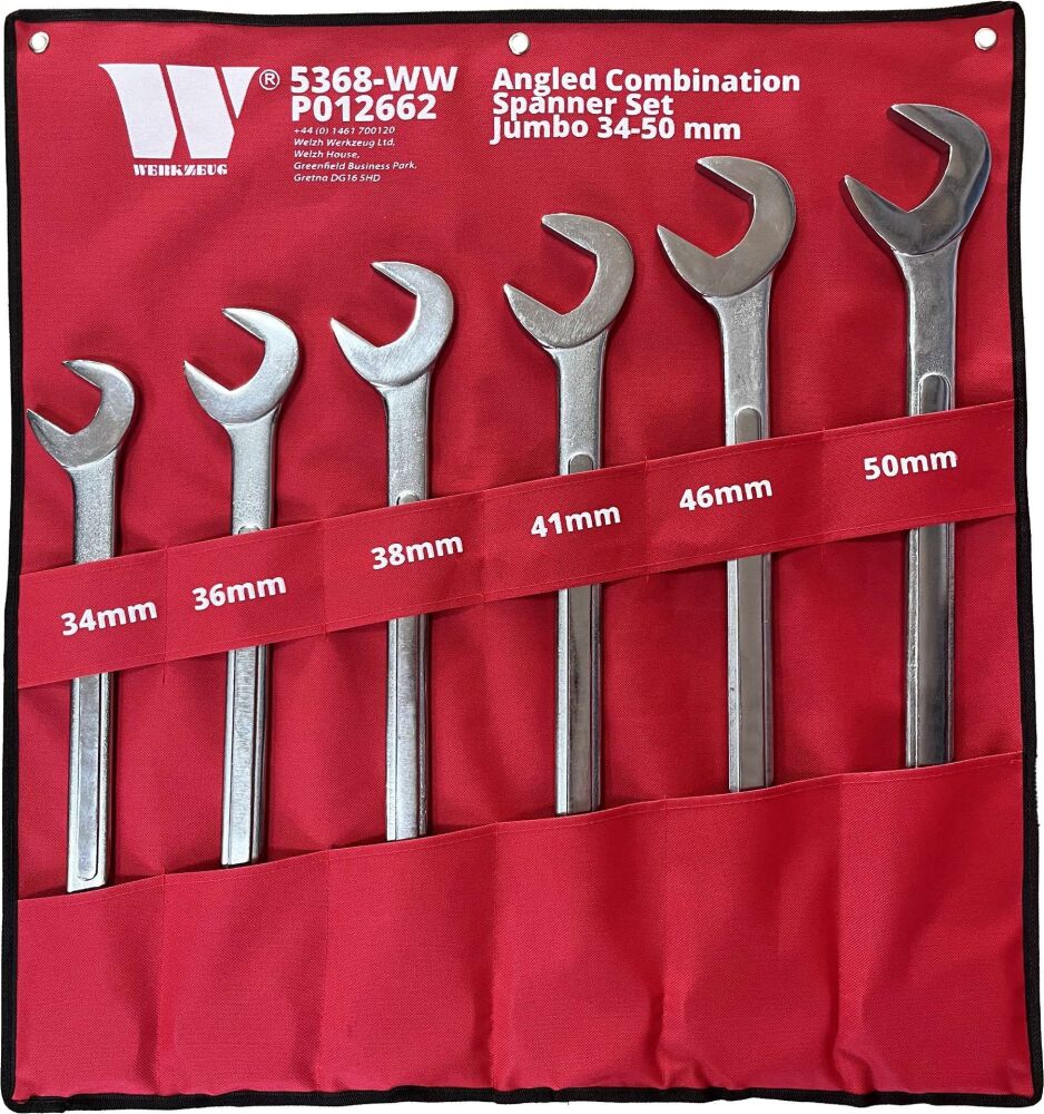 WELZH Angeld Combination Spanner Set; Jumbo, 34-50 mm 5368-WW