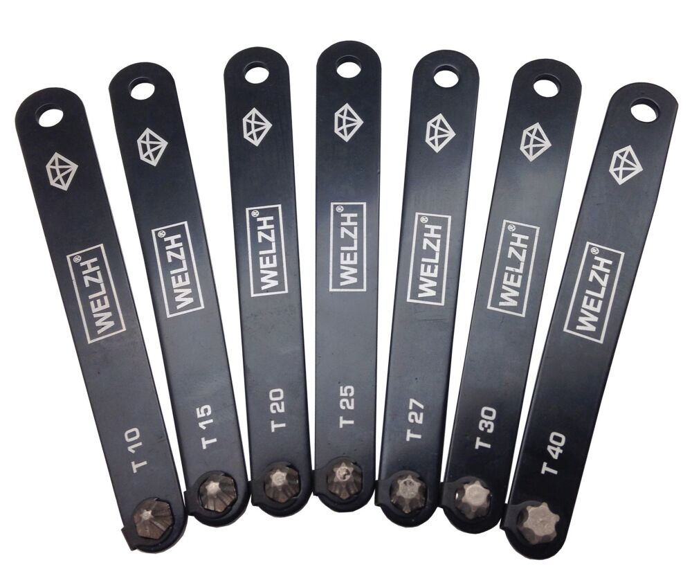 WELZH 7-Piece Ultra Low Profile Torx Handles T10-T40, 4057-WW