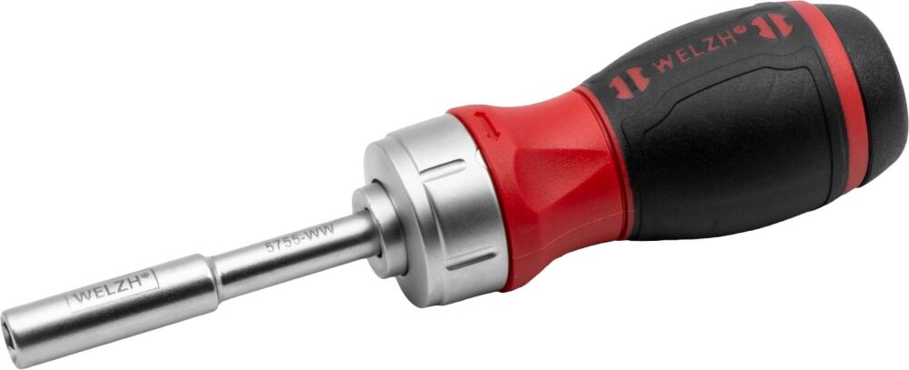 WELZH Screw-Mate™; 6-in-1 Stubby Ratcheting Screwdriver 5755-WW