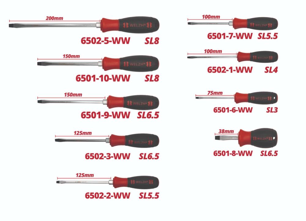 WELZH Screw-Mate™ 9-Piece Professional Screwdriver Set SL 6502-WW