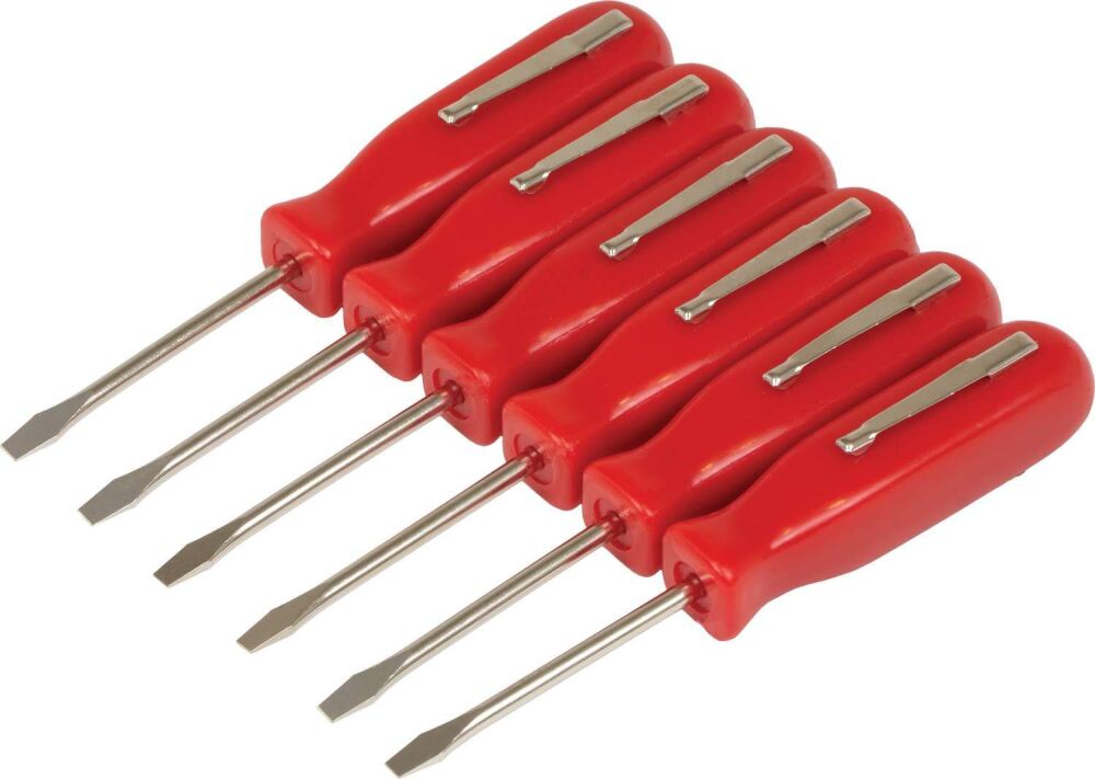 WELZH Screwdriver; 6-Piece Pocket Pack ''Flat'' 3590-WW