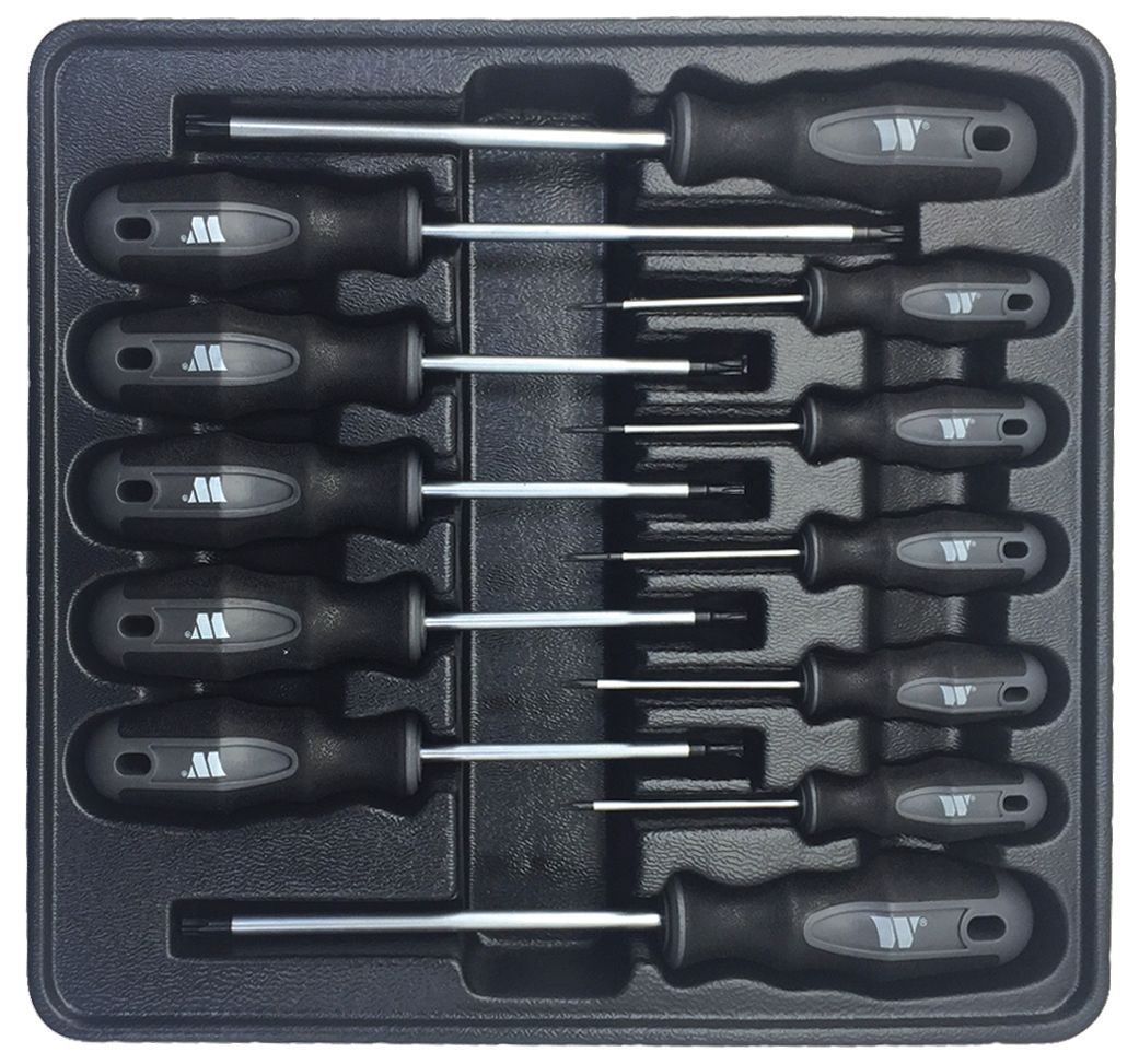 WELZH Screwdriver Set; Tamper Proof Torx 12-Piece T6-T45 8025-WW