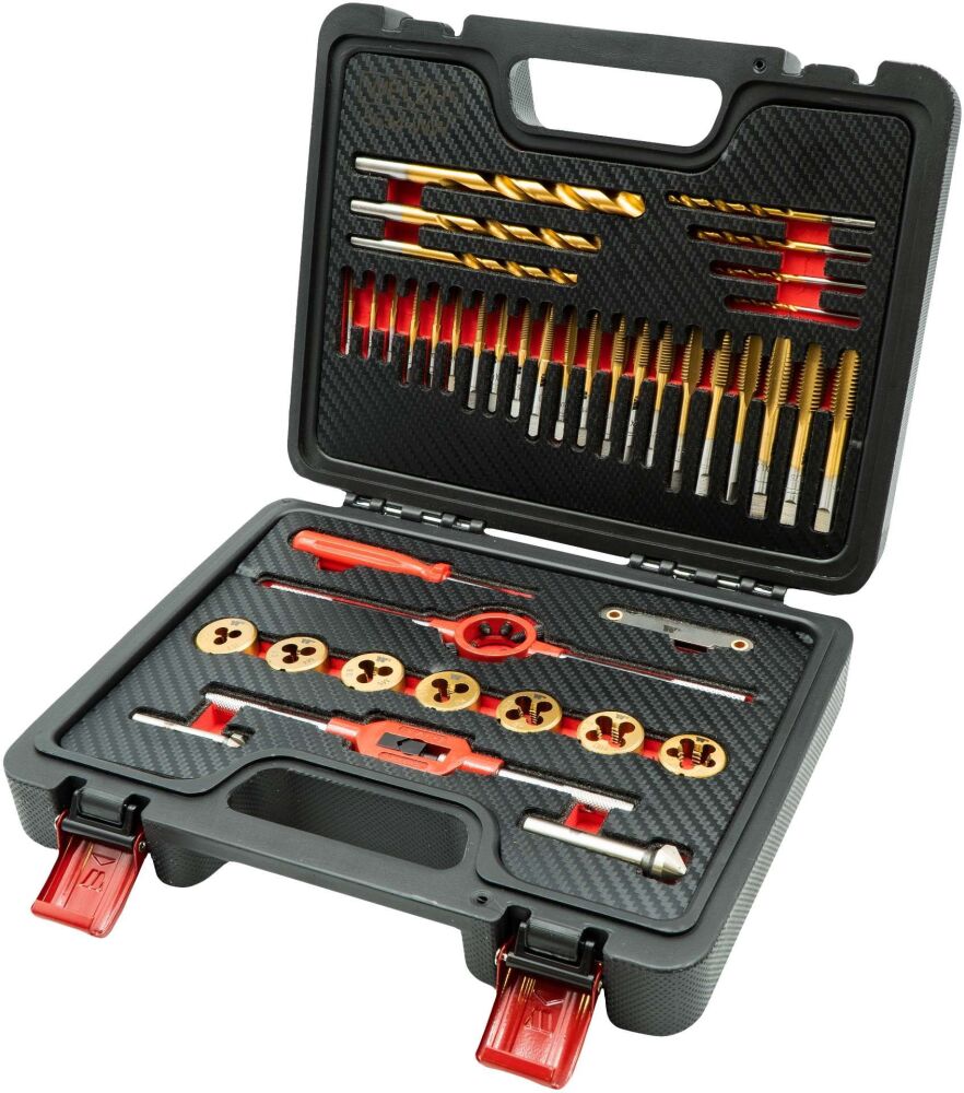 WELZH 41-Piece Titanium Metric Tap & Die Set ; M3-M12 5534-WW