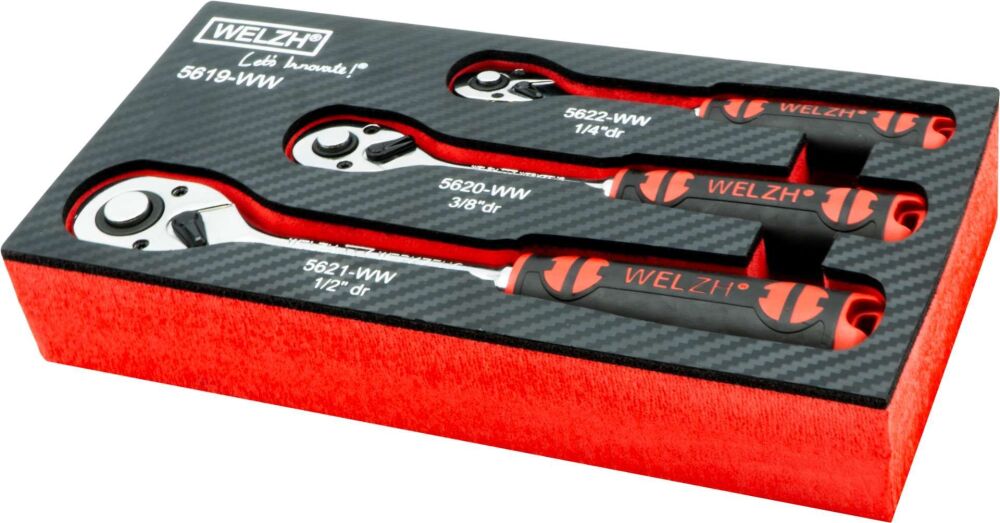 WELZH Ratchet Set; 3-Piece ''Arbiter Series''; 5619-WW