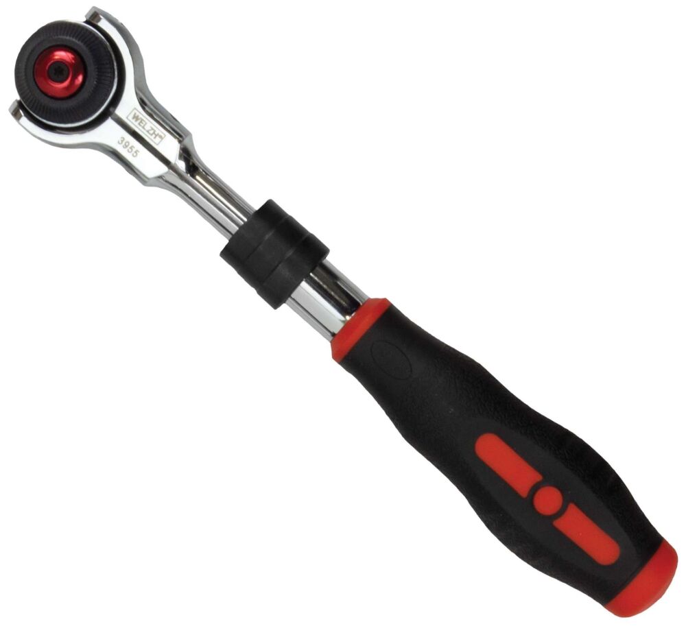 WELZH Ratchet, Swivel Extendable 72-Tooth; 1/4DR 3955-WW