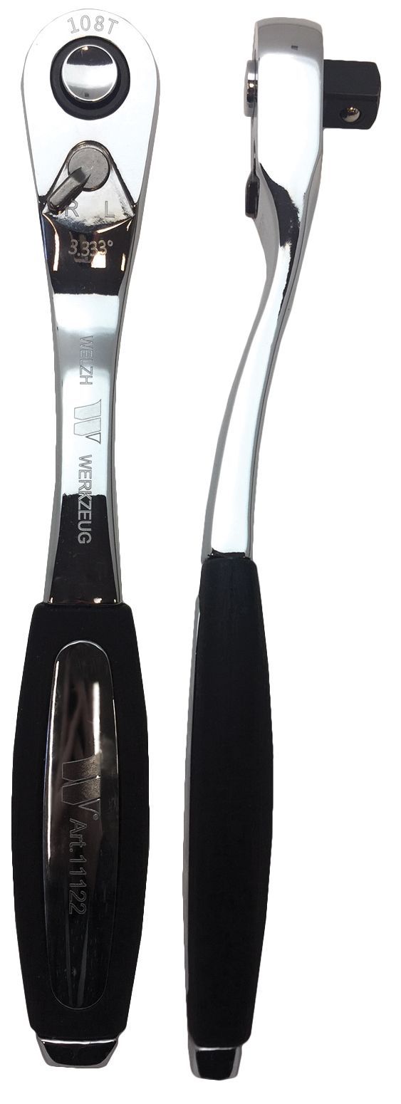 WELZH Ratchet; 108-Tooth Soft Grip Ratchet Handle 1/4''dr 11120-WW