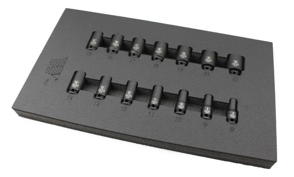 WELZH Semi Deep Thin Walled Impact Sockets, 3/8''dr, 6pt 7052-WW