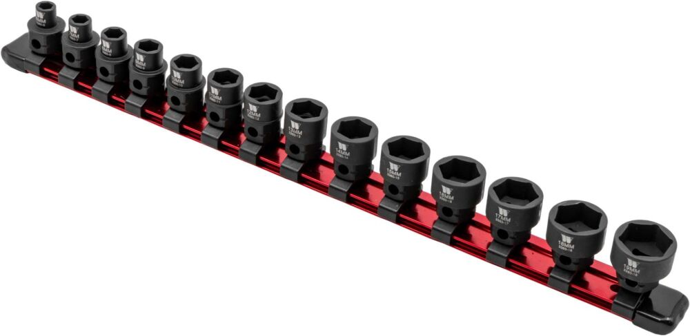 WELZH Impact Sockets, 14-Piece Extra Stubby Hex Shanked 3/8''dr 6-19mm 3360-WW