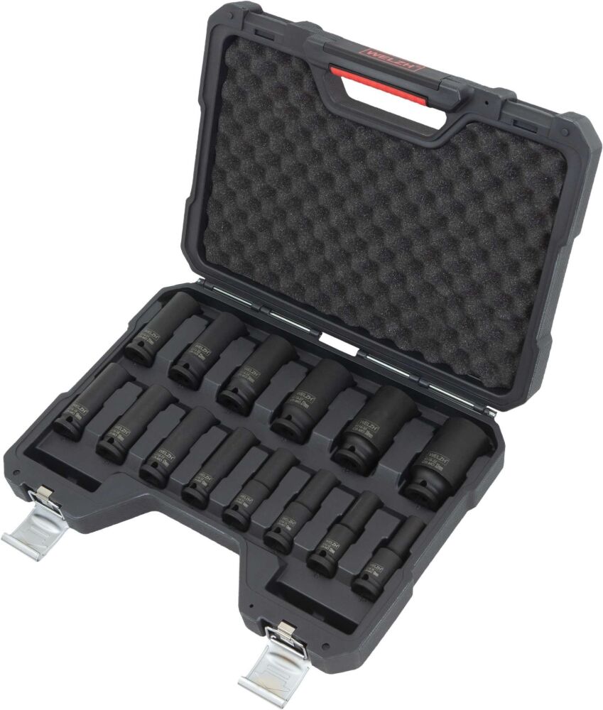 WELZH Socket Set; Impact, Deep, 1/2''d 14-Piece 10-32mm 4119-WW