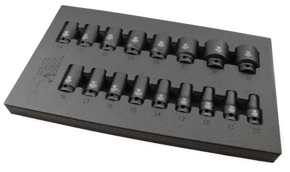 WELZH Semi Deep Thin Walled Impact Sockets, 1/2''dr, 6pt 7051-WW