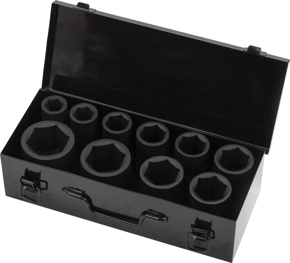 WELZH Deep Impact Socket Set, 1''Inch, 6pt, 22-50mm, 11-Piece 8036-WW