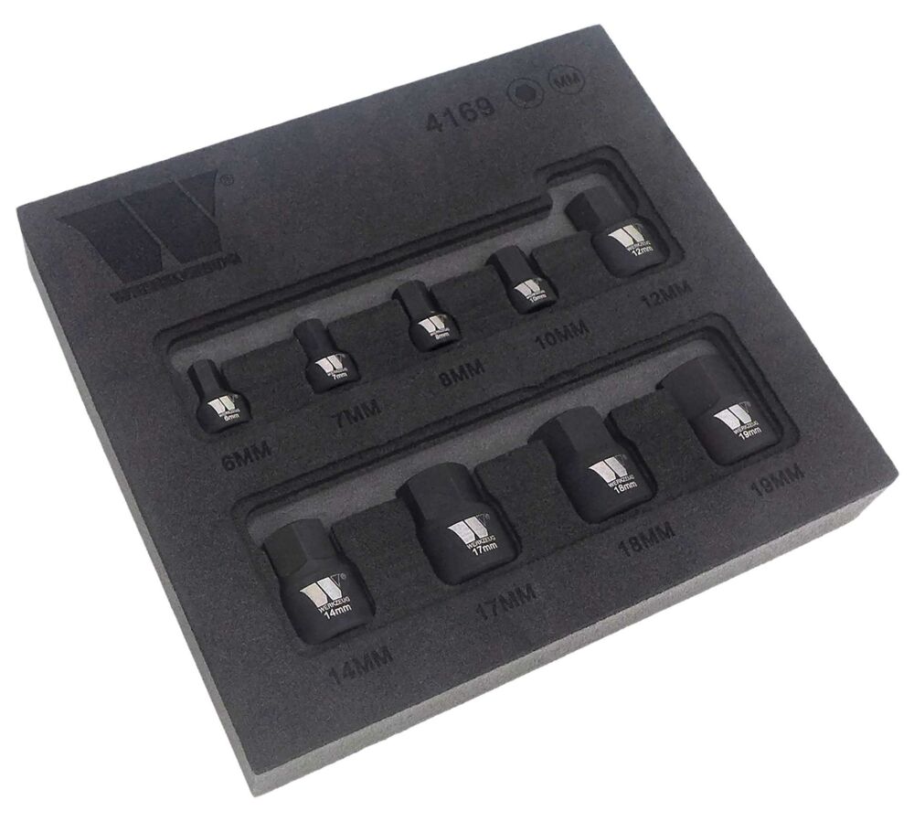 WELZH Low Profile, Impact Hexagon Set, 6-19mm 4169-WW