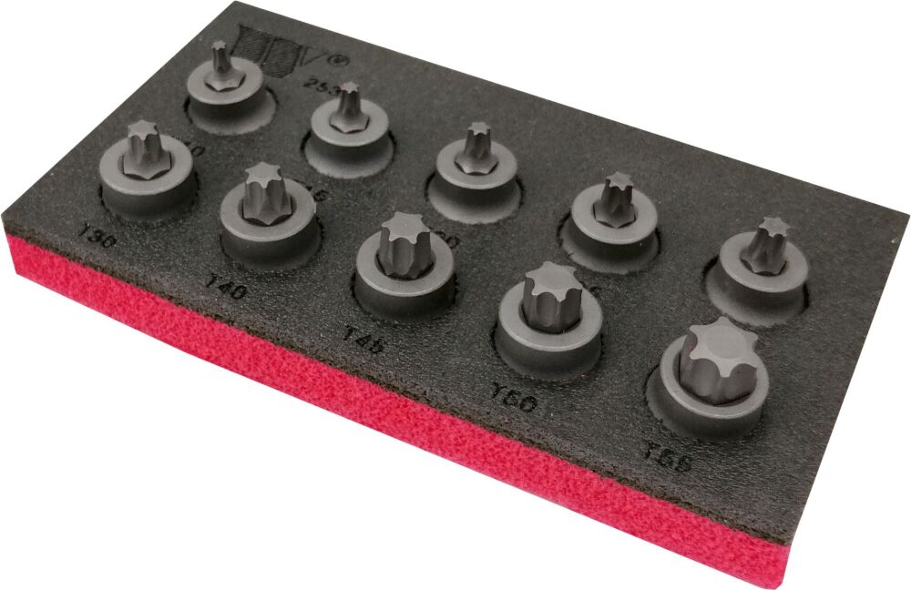WELZH Torx Bit Socket Set, Extra-Low Profile, S2 Steel, T10-T55 2533-WW