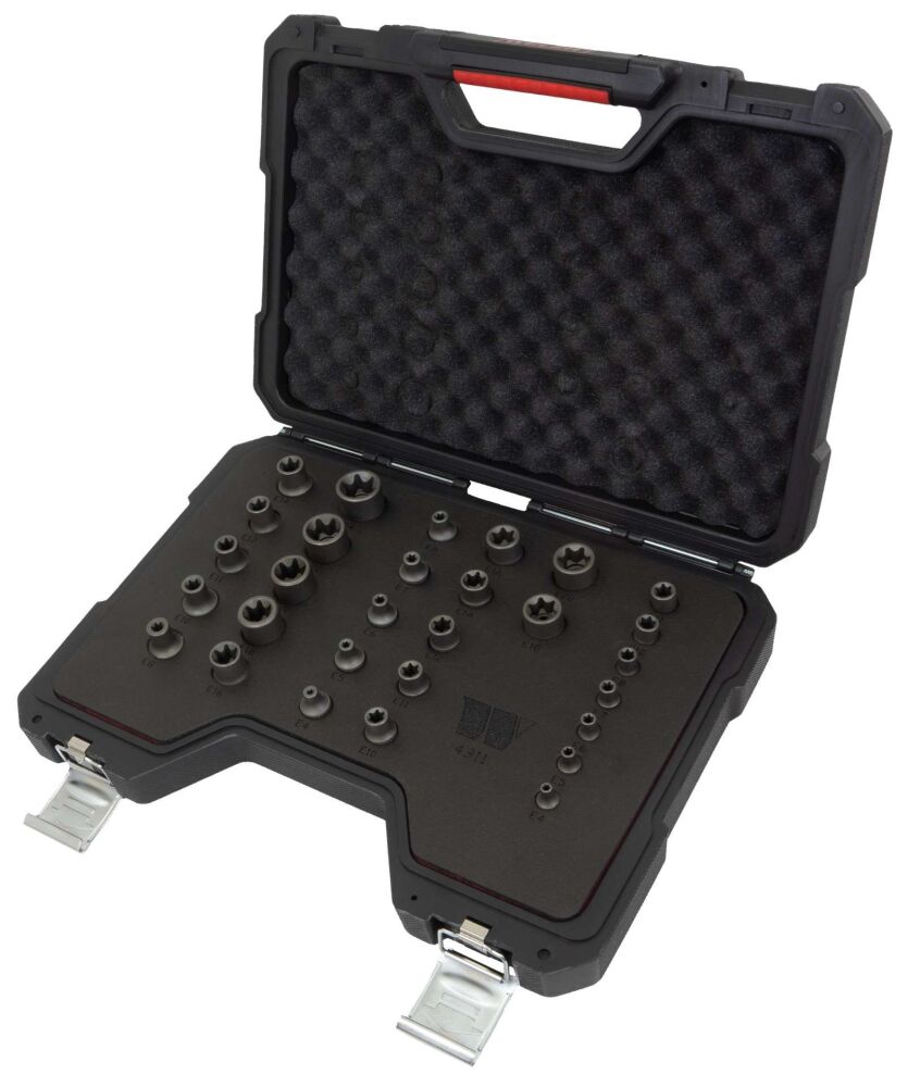 WELZH Socket Set, Master E-Torx®; 29-Piece, E4-E24, S2 Steel 4311-WW