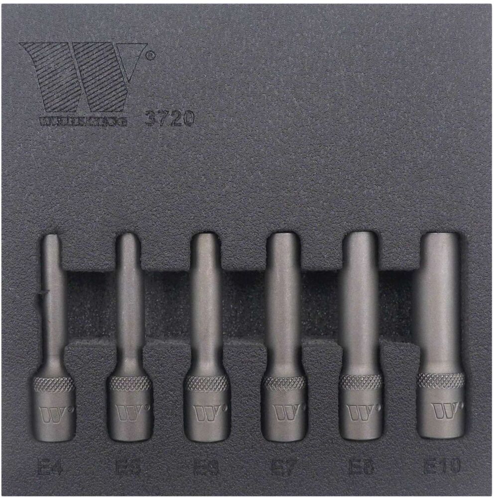 WELZH E-Torx®; Deep 1/4'', E4-E10, S2 Steel 6-Piece Set 3720-WW