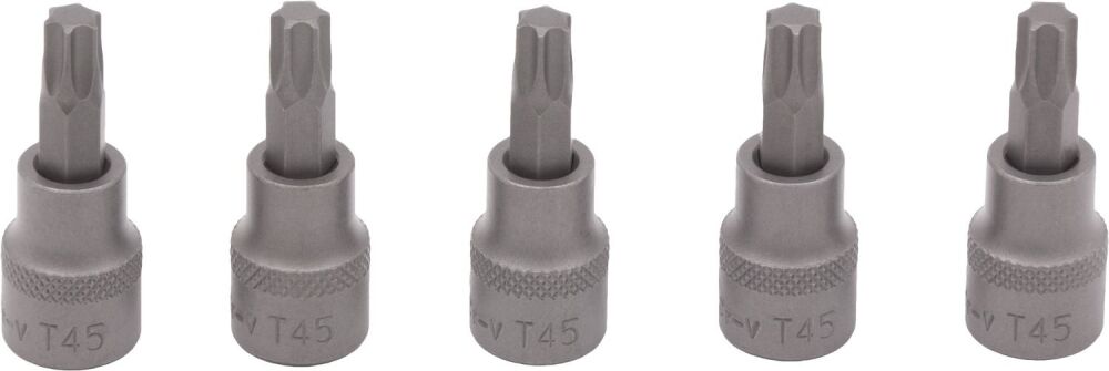 WELZH Bit Socket; 5-Piece Torx Bits?, S2 Steel, T45 3/8''dr 2867-WW