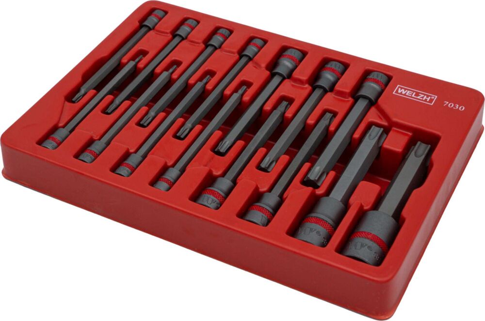 WELZH Bit Socket Set; Torx Set® T6-70 110mm Length SE-V Steel 7030-WW