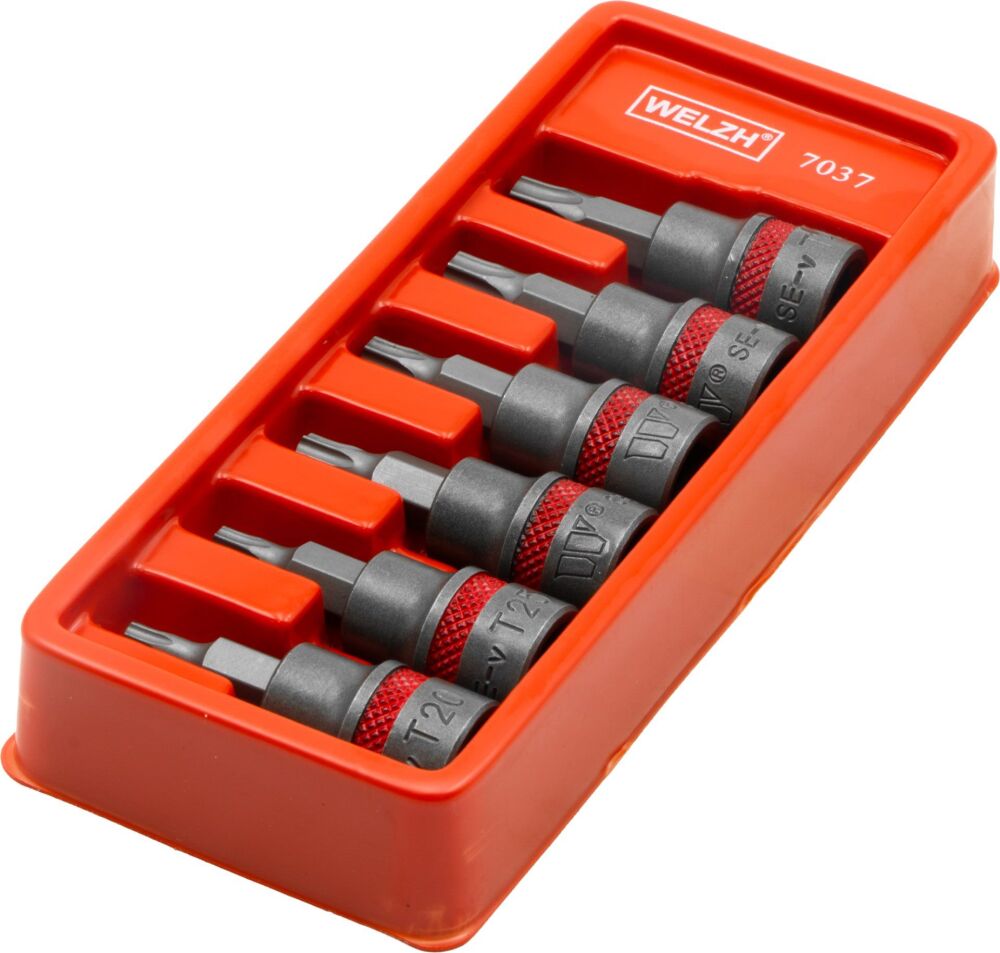 WELZH Bit Socket Set; 3/8''dr Torx Set 48mm T20-T45 7037-WW