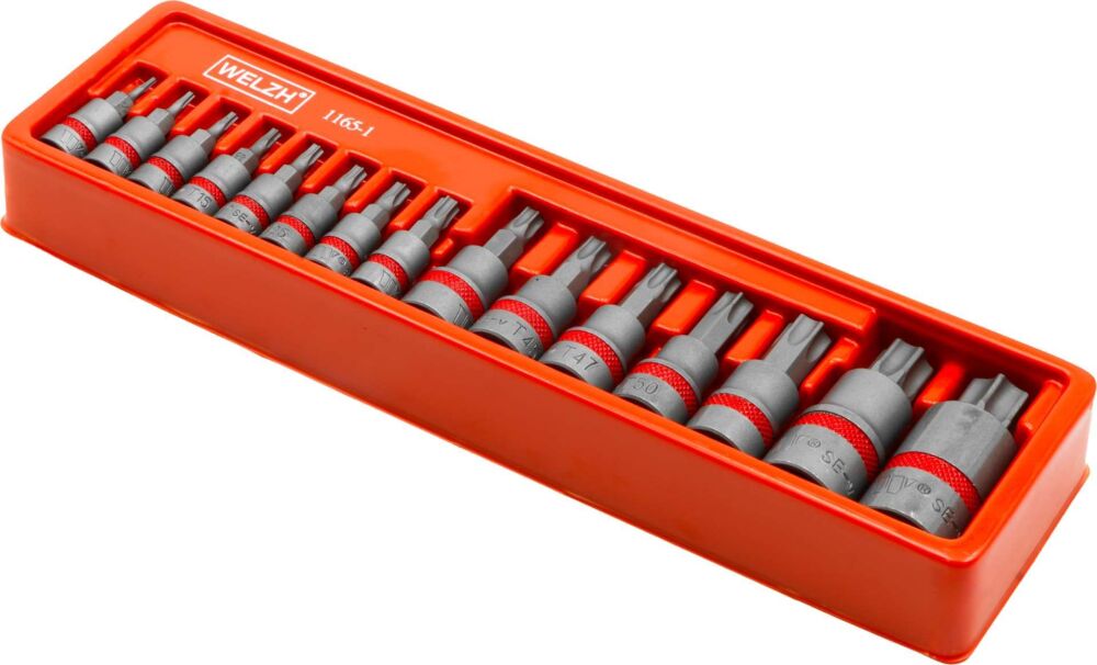 WELZH Bit Socket Set, Torx Bits?, SE-V Steel, T6-T70 1165-1-WW