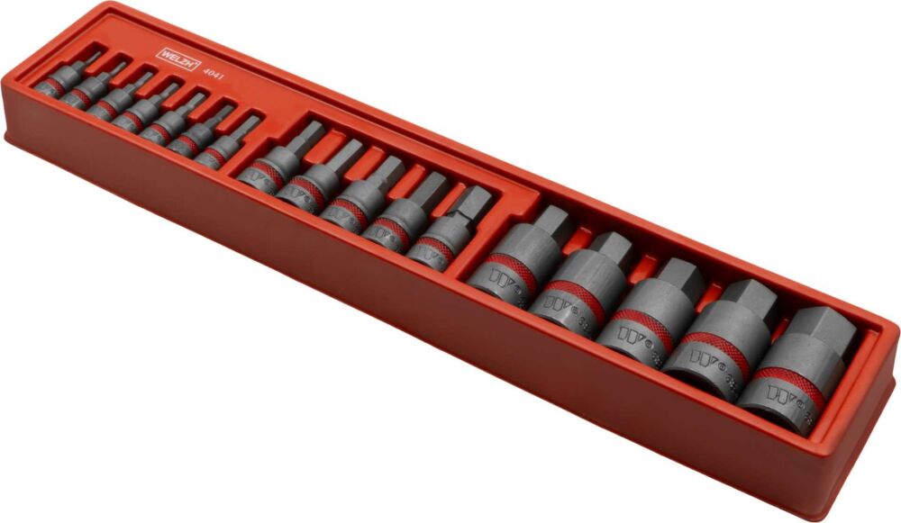 WELZH Bit Socket Master Set; SE-V S2 steel Hexagon 17-Piece 4041-WW