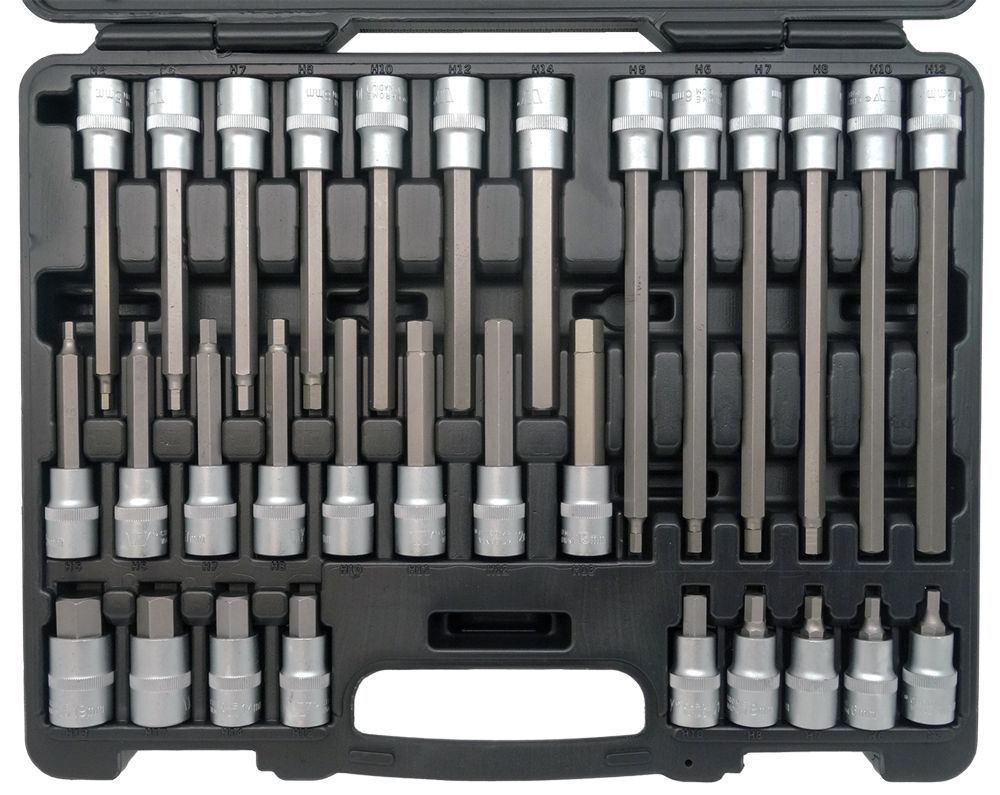 WELZH Bit Socket Hexagon Assortment; 30-Piece 1/2''dr 5181-WW