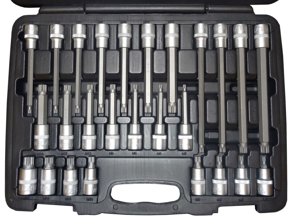 WELZH 26-piece 1/2'' Drive Spline Bit-Assortment Set M5-M16 5180-WW