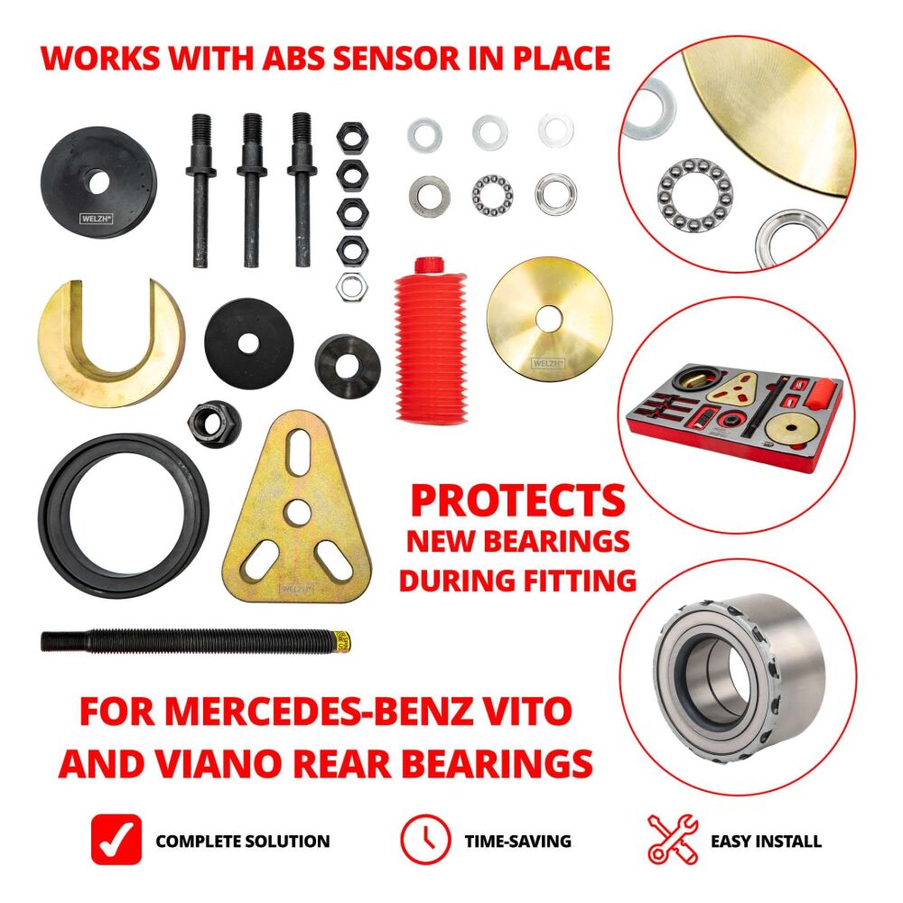 WELZH Rear Wheel Bearing Removal & Installation Kit For; Mercedes Vito & Viano 5900-WW