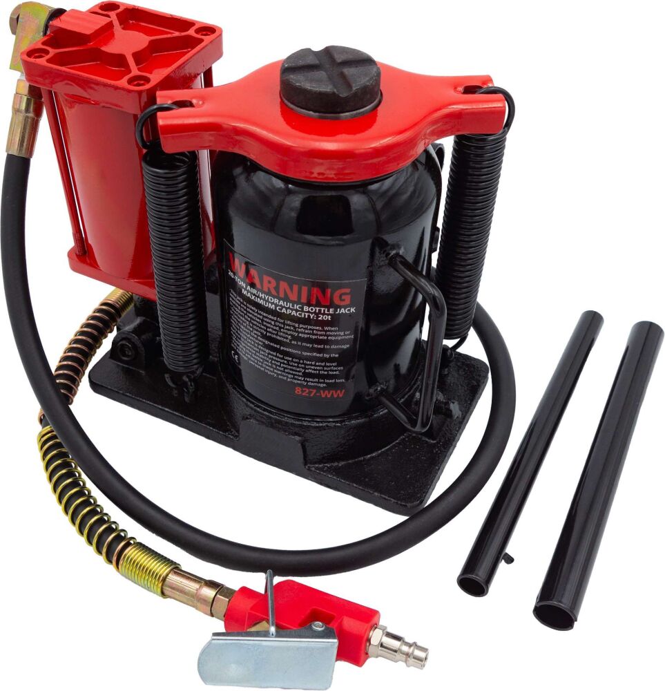 WELZH Bottle Jack; Stubby, Air & Hydraulic, 20T 827-WW