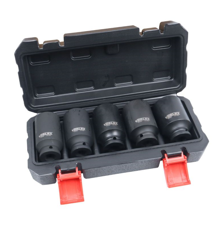 VORLUX 5PC 1/2″ DR 12PT Deep Impact Hub Nut Sockets – EURO STYLE VX150