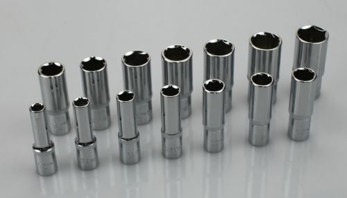 Welzh Werkzeug 14-Piece 3/8dr Deep Chrome Sockets 8-21 mm