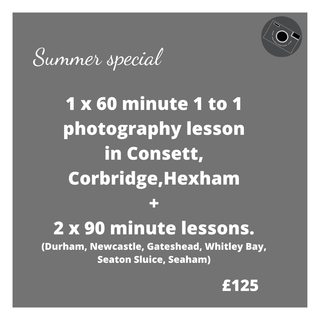 Summer 1 to 1 in person photography lesson offer