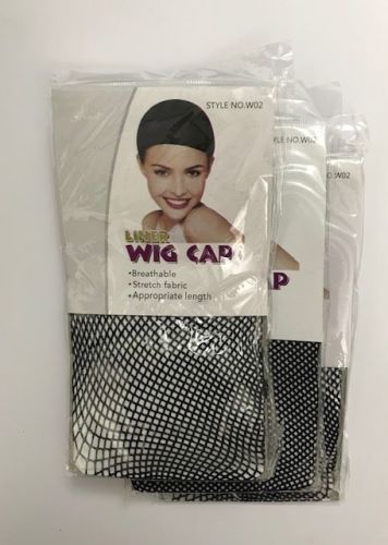 Wig Cap liner mesh pack of 3   Colour BLACK