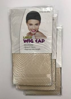 Wig Cap liner mesh  pack of 3    Colour NUDE