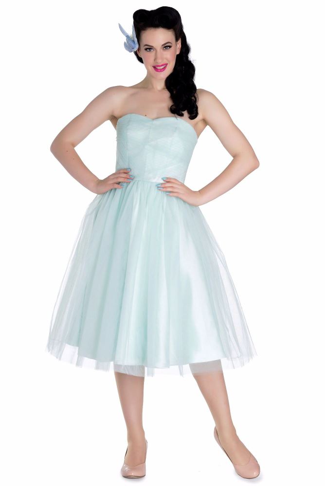 Vintage Style  1950's Retro Tamara Bridesmaid,Party, Prom Dress in Mint Green