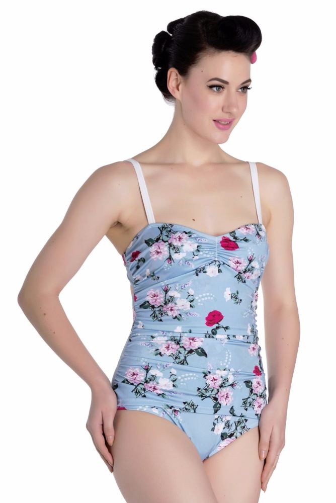 Hell Bunny Belinda One Piece Swimsuit - Size UK 8 (XS) Only