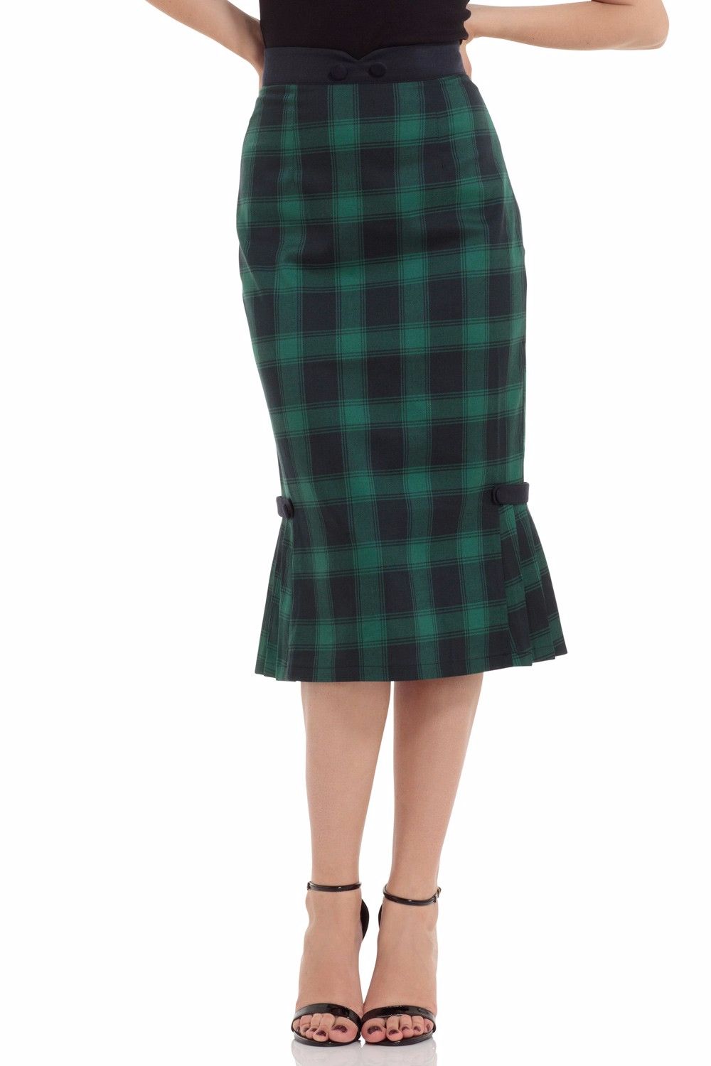 Voodoo Vixen Agnes Pleated Hem Skirt in