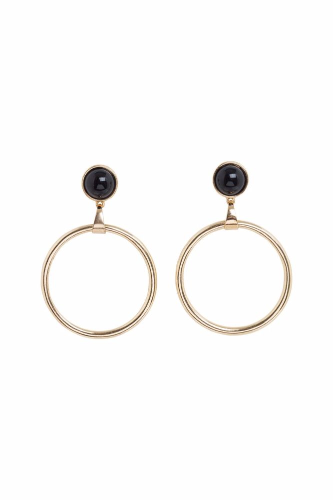 Vintage Style Retro Gold Hoops