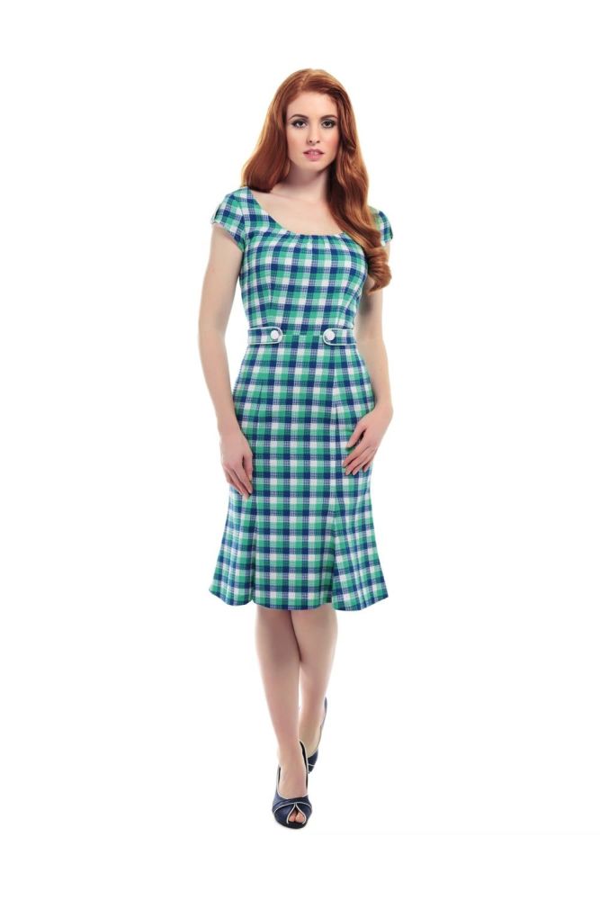 Vintage 1960's Aida Zak Lily Check Dress - Size 8 Only