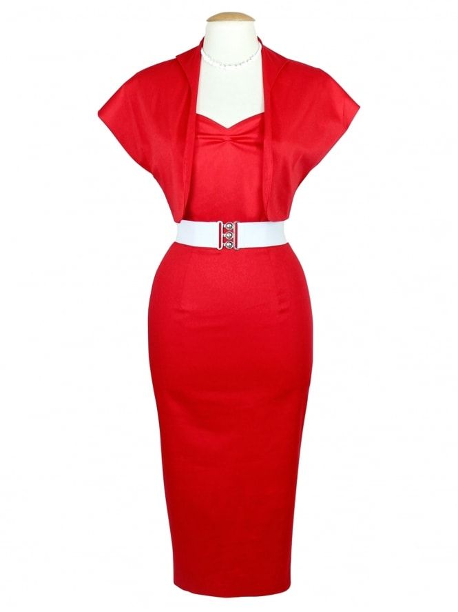 Vivien of Holloway - Bombshell Red Sateen Dress