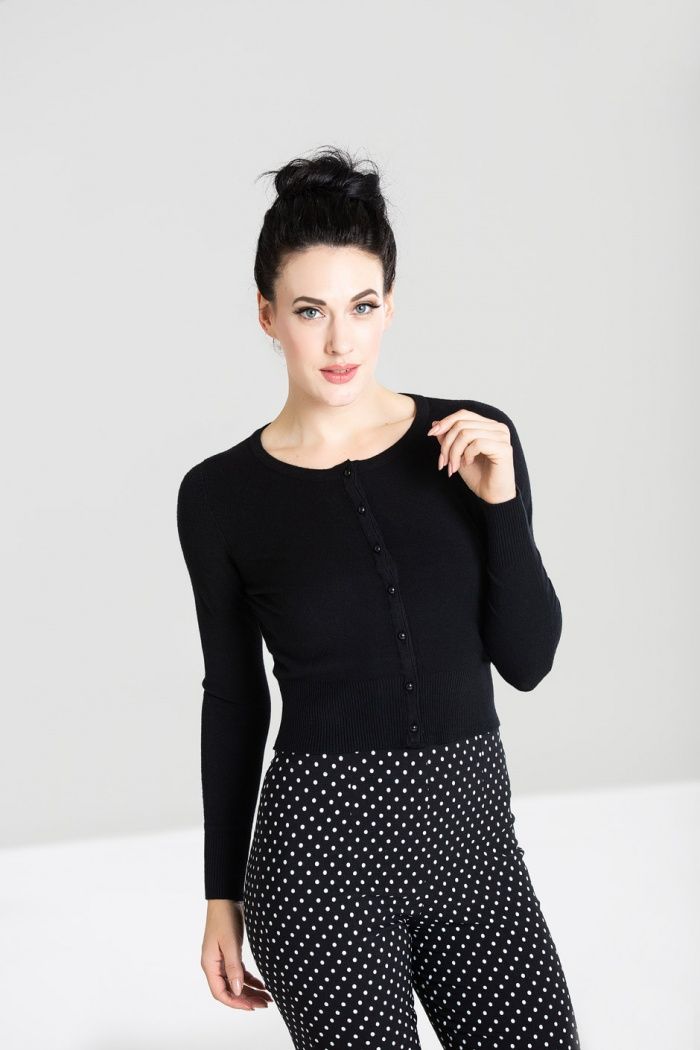 Vintage Style Cardigan Paloma in Classic Black