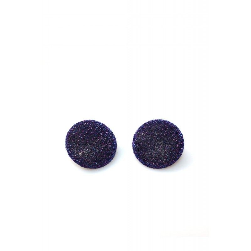 Collectif Large Lurex Sparkle Earrings in Purple