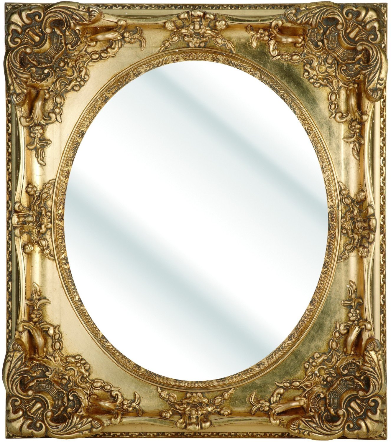 Rococo Oval Gold Bevelled Mirror 4 Sizes