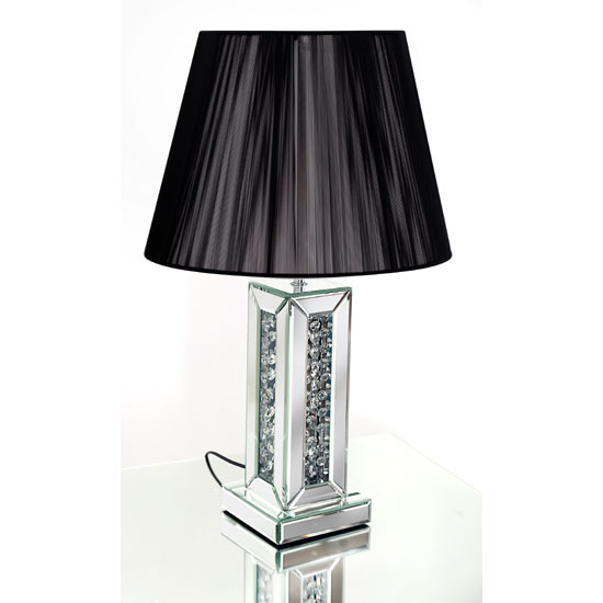 Floating Crystals Mirrored Table Lamp 13cm x 45cm