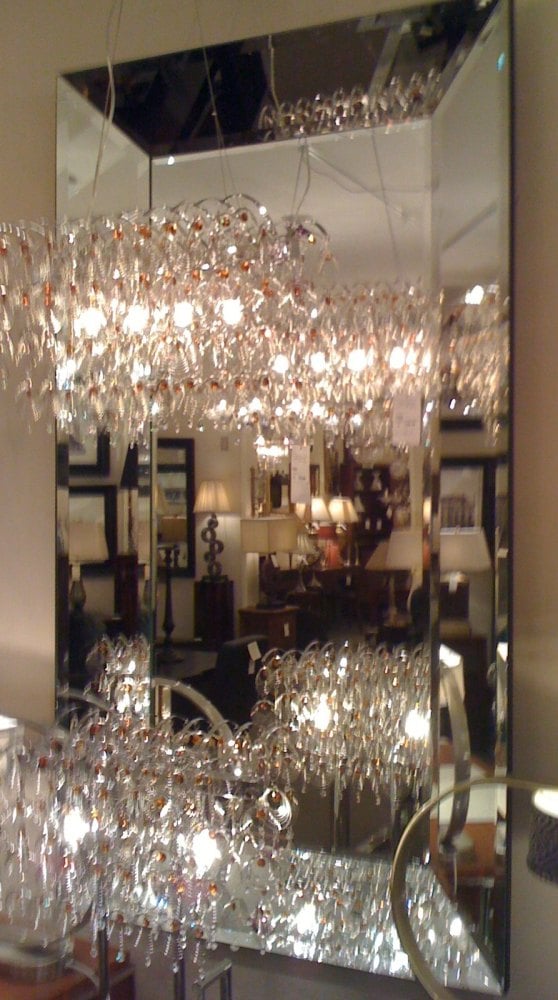 Venetian Tray Silver Bevelled Mirror 120cm  x 80cm