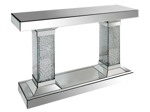 Floating Crystals Mirrored Console Table 118cm x 33cm x 79cm