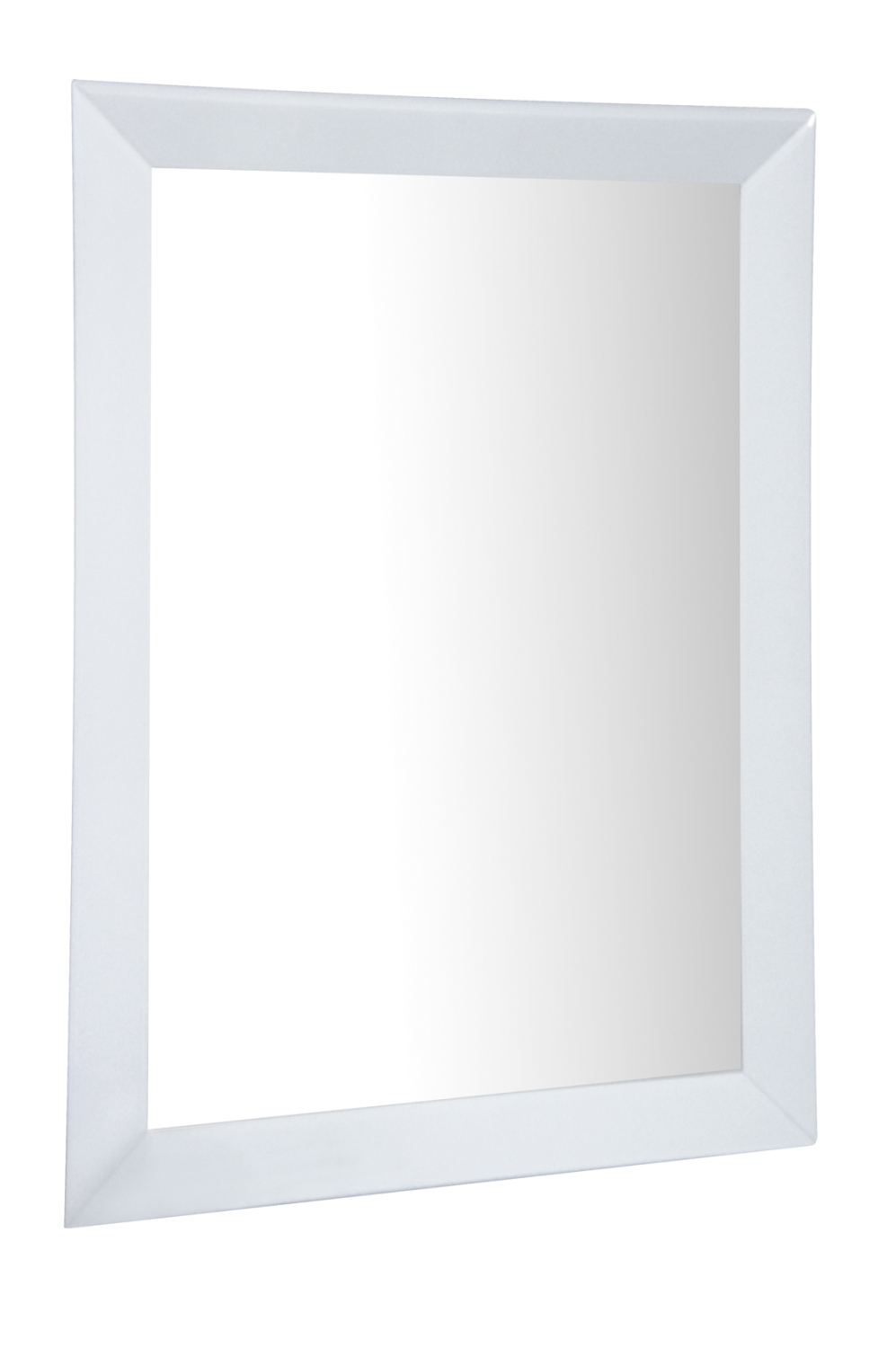 Mirrored White Bevelled Wall Mirror 